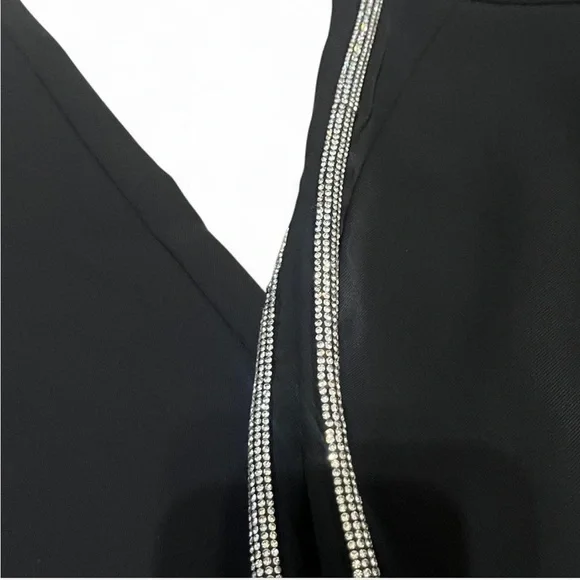 Kate & Mallory Elegant Black Trousers With Rhinestone Embellishments- Small - Picture 7 of 7